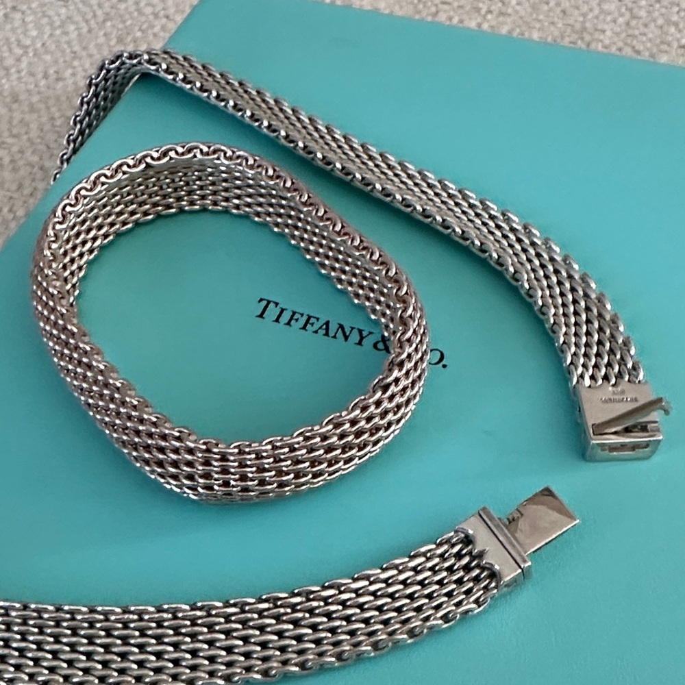 Tiffany & Co. Somerset Silver Necklace and Bracelet - Picture 3 of 3
